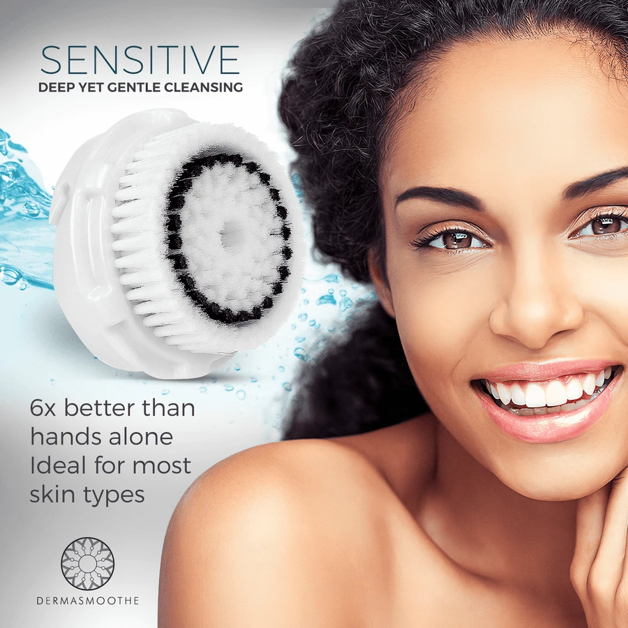 DermaShine 6 pack Deep Pore and Sensitive Brush Head Replacements